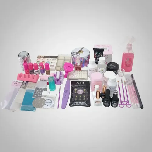 Kit Completo Uñas Esculpidas Acrílicas Manicuría Profesional