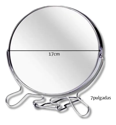 Espejo De Tocador Con Aumento X3 Doble Cara 17.5 Cm