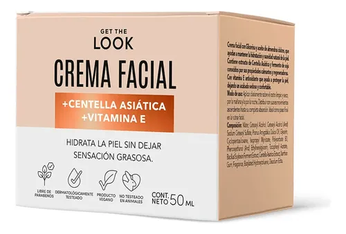 Crema Facial Get The Look Centella Asiática + Vitamina E
