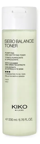 Tónico Facial Kiko Milano Sebo Balance Extracto Sauce Pepino 200ml
