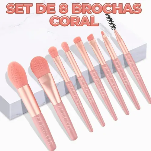 Set De 8 Brochas De Maquillaje Profesionales Para Cosméticos