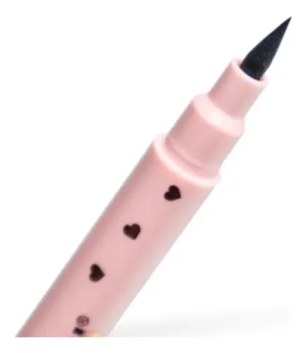 Delineador En Fibra Con Sello 2 En 1 Waterproof Mely Negro