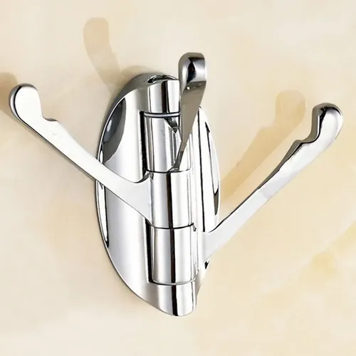 Gancho Giratorio Plegable Para Abrigos, Sombreros Y Toallas, Plateado