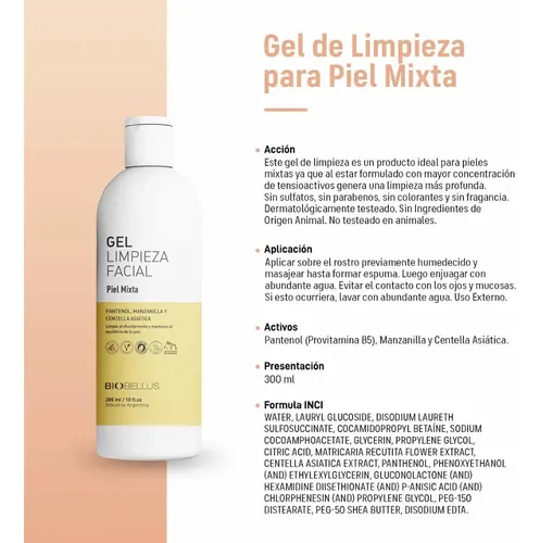 Skincare Gel +tonico Exfoliante +skincer+protector Biobellus