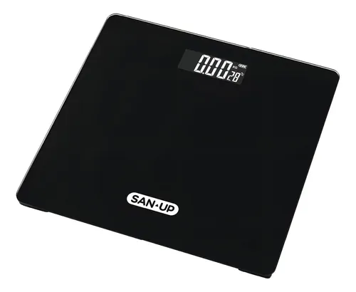 Balanza Digital San Up ScaleUp Negra 180kg Vidrio Antideslizante