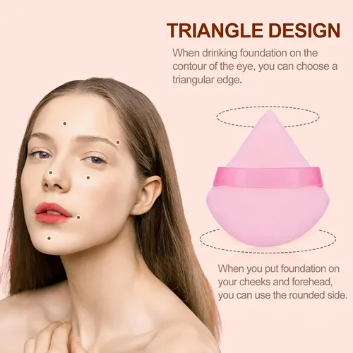 Botas Triangulares En Polvo, 9 Unidades, Para Maquillaje Fac