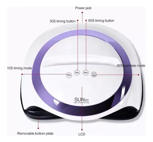 Cabina Sun Uv Led 168w Tactil Timer Profesional Gel Semi