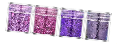 4 Piezas De Decoración De Manicura En De Estrella Púrpura