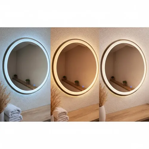 Espejo Con Luz Led Táctil Touch Redondo 80cm Envío Gratis