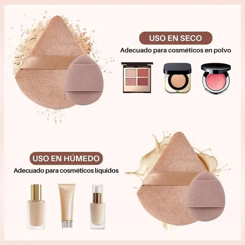 Set Brochas Y Esponjas Maquillaje Profesional 40p Marrón