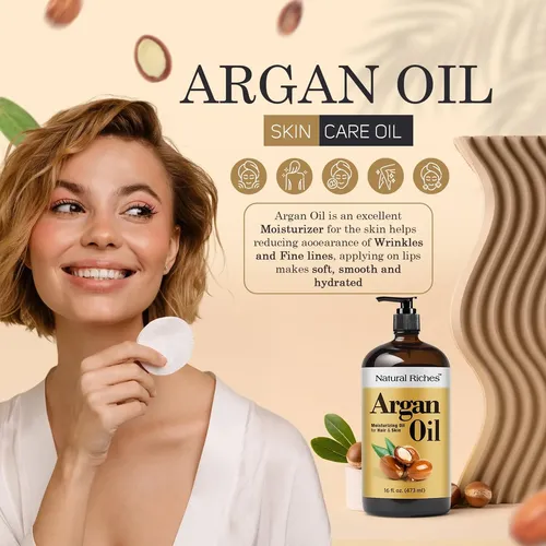 Aceite De Argán Natural Riches 473ml Hidratante Capilar