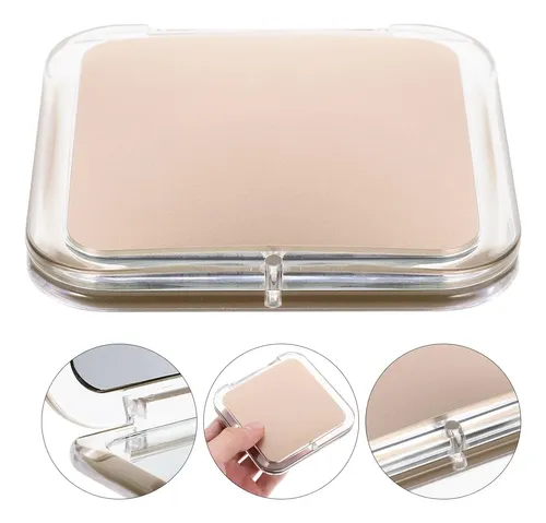 Mini Espejo De Bolsillo Aumento 10x, Compacto Y Plegable