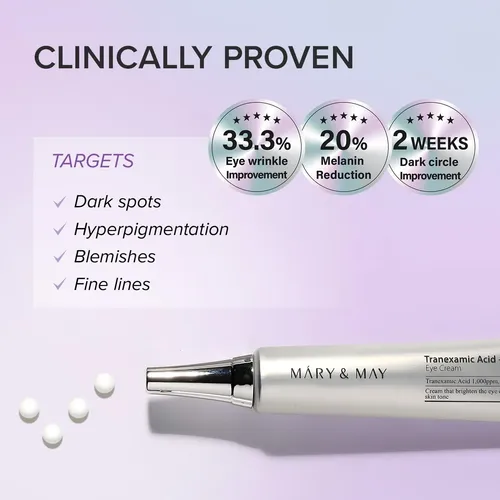 Crema Para Ojos Mary&may Con Ácido Tranexámico Y Glutatión