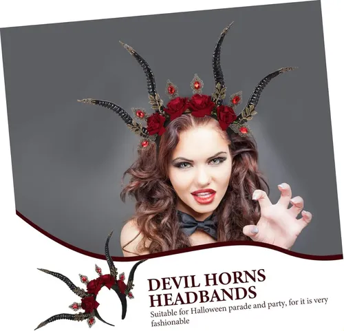 For Diadema De Cuernos De Para Halloween Y Cosplay