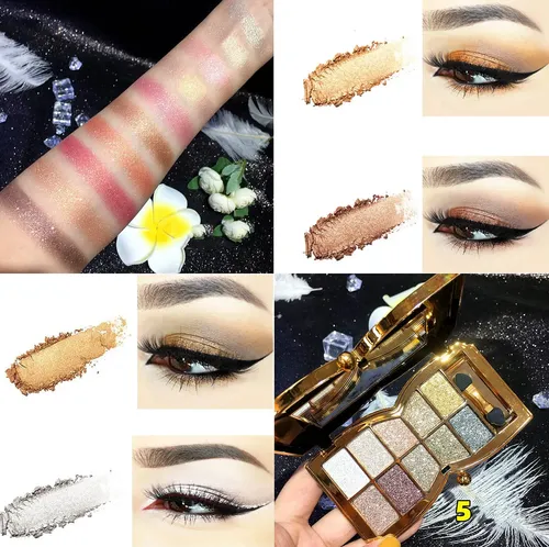 Bernecy Paleta Sombras Glitter 10 Colores Dorado