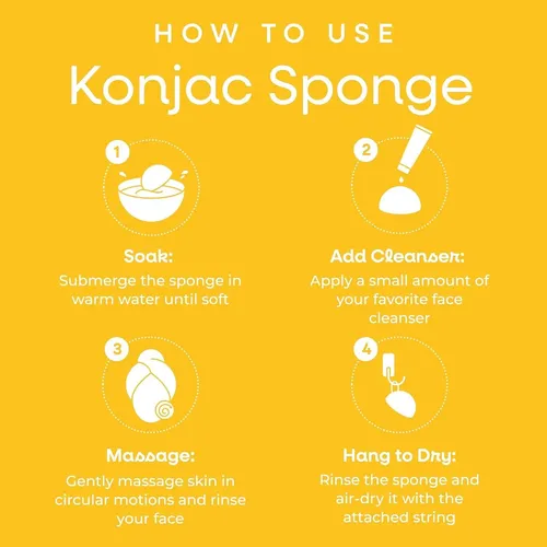Set De Esponjas Faciales Konjac Atlantis People/3 Piezas