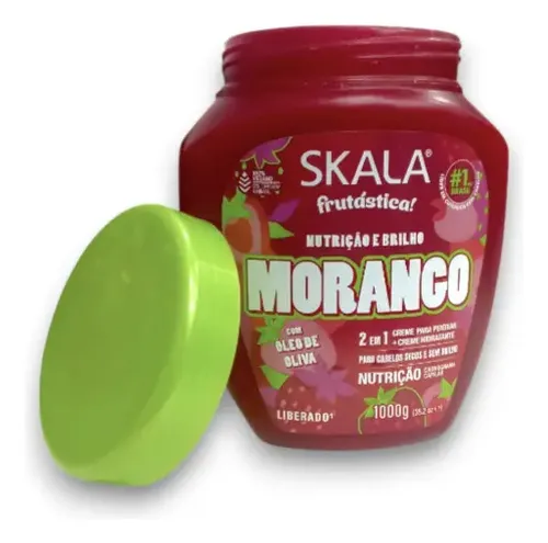 Skala Mascara Crema Para Peinar Frutilla Morango Vegana