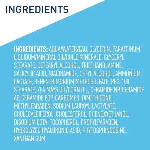 Crema Hidratante Cerave Con Ácido Salicílico, 12 Onzas