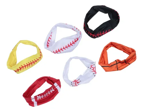 Diadema Deportiva Para El Cabello, 6 Unidades, Elástica