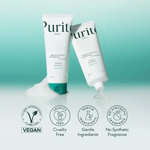 Purito Seoul Mighty Bamboo Panthenol Cleanser 150ml Todo Tipo De Piel Día/noche