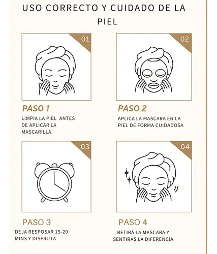 24 Mascara Mascarilla Facial Hidratante Coreana 30g