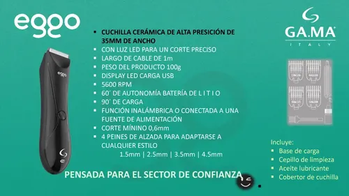 Rasuradora Depiladora Masculina Gama Eggo Cortadora Corporal