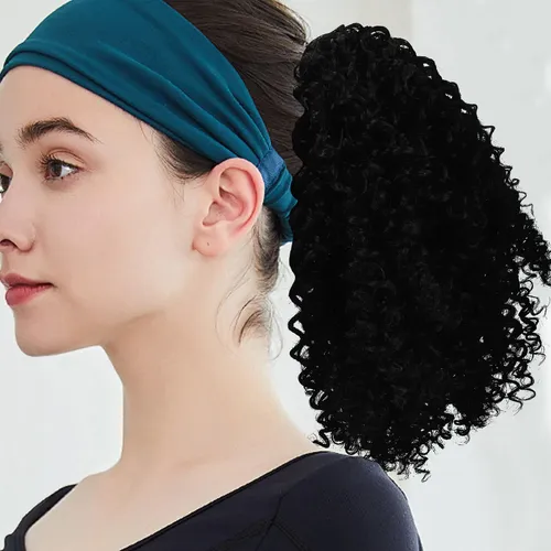 Extensión De Cabello Rizado Para Coleta De Mujer