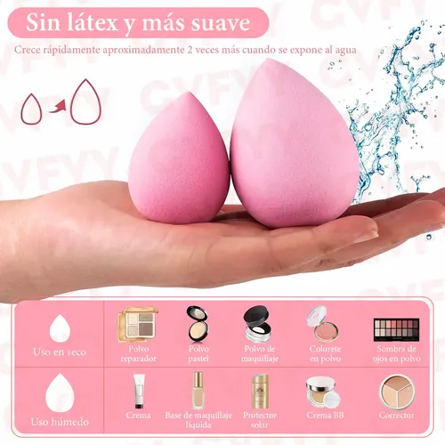 * Set De Esponjas De Maquillaje Bonitas, Suaves Y C1