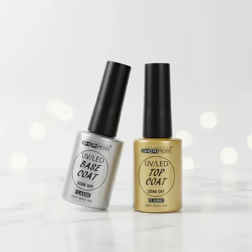 Base + Top Coat Esmalte Permanente Cherimoya 8ml