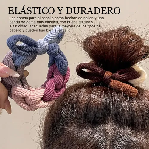 # 136pcs Gomitas Cabello Donas Maquillaje Mujer Ligas .z