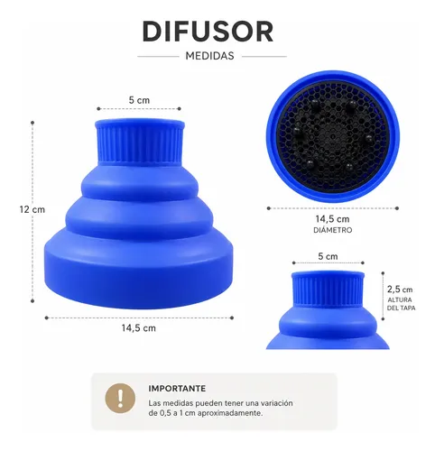 Rulos Perfectos -difusor Silicona Universal Para Secador