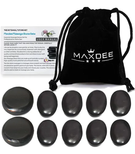 Set Masaje Facial Con Piedras Calientes Y Gua Sha 10 Piezas