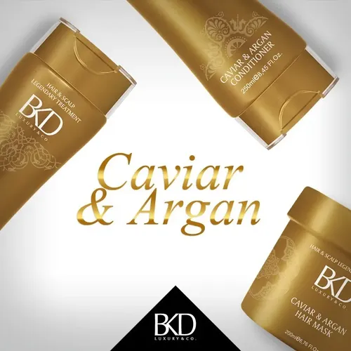 Máscara Capilar Caviar & Argan Mythical Libre de Parabenos Nutricion Anti Frizz BKD
