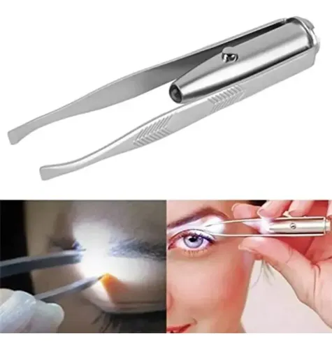 Pinzas De Luz Led Para Depilación De Cejas