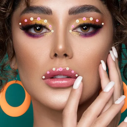 Pegatinas De Perlas Para Uñas 4 Hojas