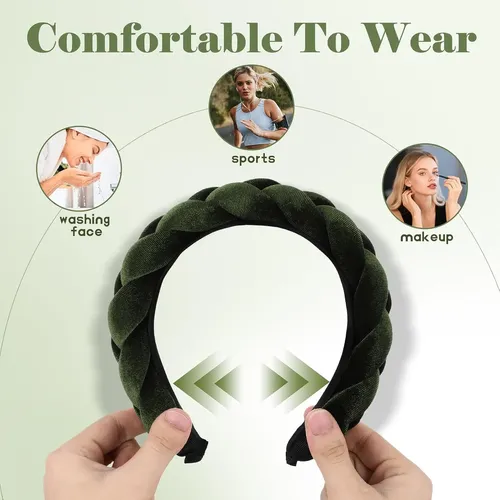 Diadema Trenzada Aro Para El Cabello De Tela Ligera