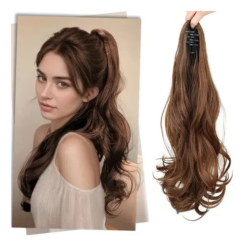 Extensiones De Cabello Con Forma De Cola De Caballo Ondulada