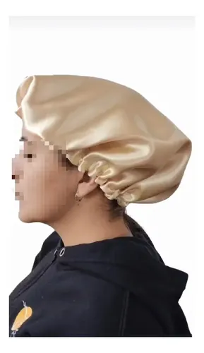 Gorro de peluquería satén Bonpel Simple dorado para proteger cabello