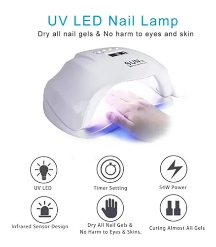 Cabina Uñas Profesional Uv Led 54w Sun X Semi-gel-acrilico