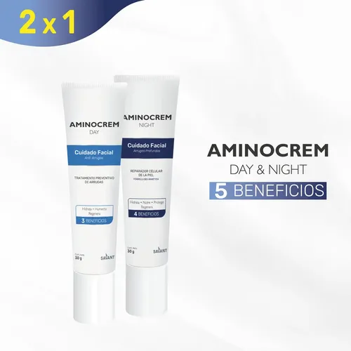 Kit Anti Edad Aminocrem con Crema Facial de Día y de Noche