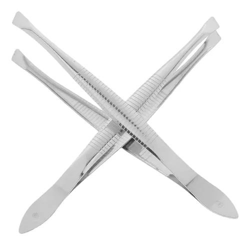 Pinza Biselada Para Cejas De Acero Inoxidable, 2 Unidades