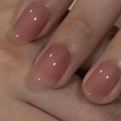 Uñas De Gel Curvlife Apressadas Oval Con Diseño Honey