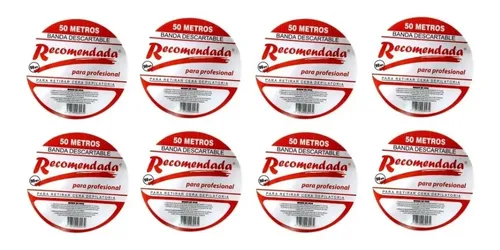 Bandas Depilatorias Descartables Recomendada 50mt Pack X 8