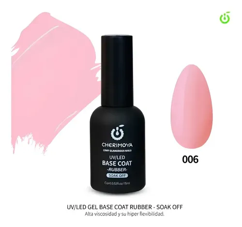 Base Coat Cherimoya Rubber Esmalte De Uñas Profesional