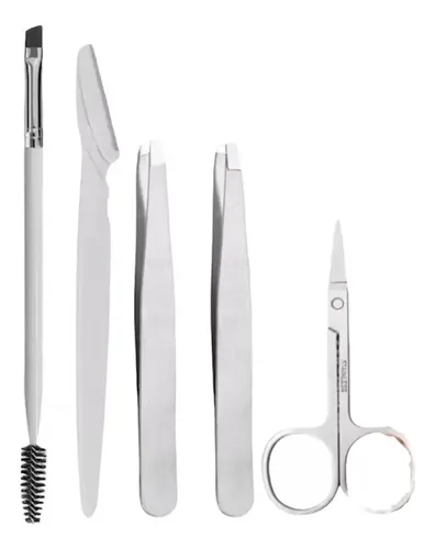 X5 Kit Inicial Depilación De Cejas Completo Perfilador Pinza