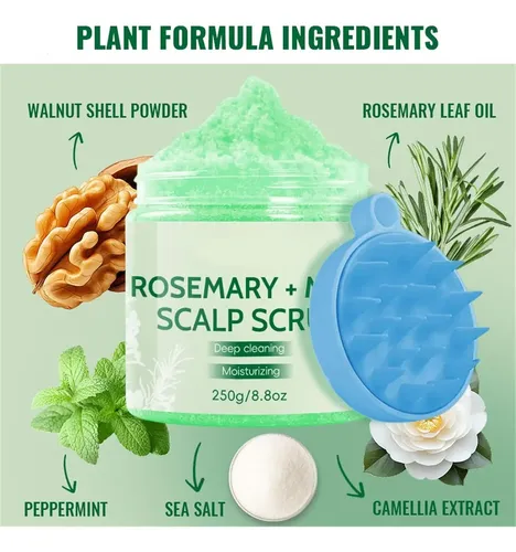 Exfoliante For Cabello Graso Con Masajeador De Cuero