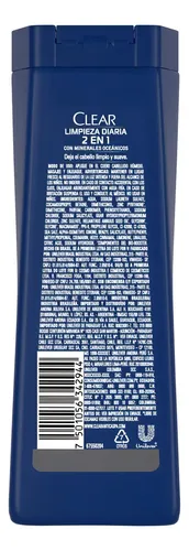Shampoo Clear Men Limpieza Diaria en botella de 200mL por 1 unidad