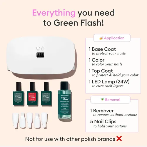 Kit Gel Uñas Rosa Hortensia 24w Led Base Y Top Coat