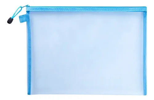 F Bolsa De Lona K Blank Con Cierre ,para Maquillaje Azul Claro Sólido