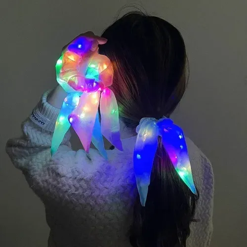 4 Gomas Led Luminosas Multicolor 3 Modos Fiesta Niñas